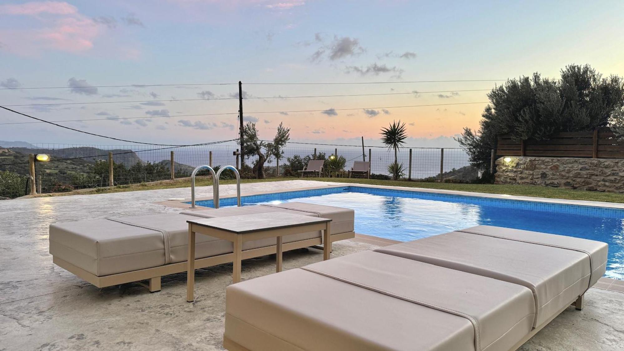 Villa Michael Triopetra Private Villa, Private Swimming Pool, Garden, Panoramic Sunset Eksteriør bilde