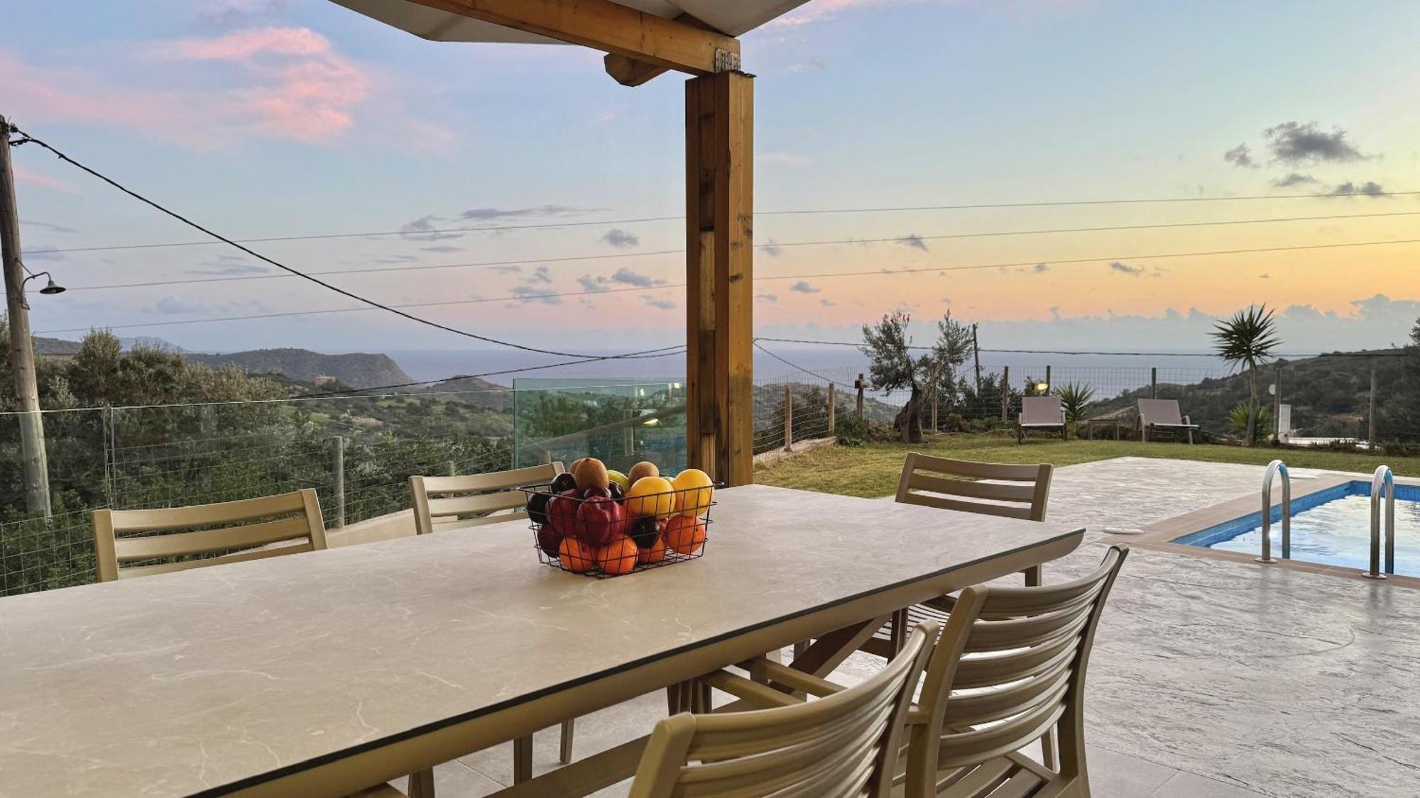 Villa Michael Triopetra Private Villa, Private Swimming Pool, Garden, Panoramic Sunset Eksteriør bilde