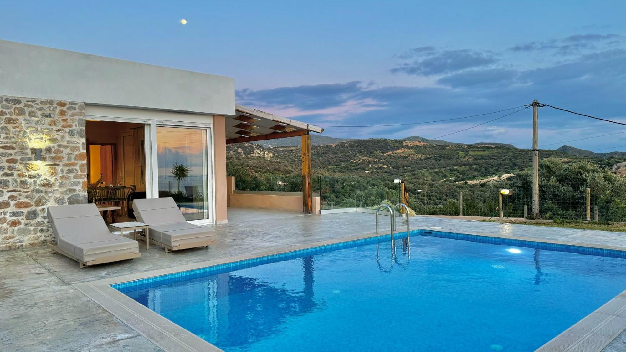 Villa Michael Triopetra Private Villa, Private Swimming Pool, Garden, Panoramic Sunset Eksteriør bilde