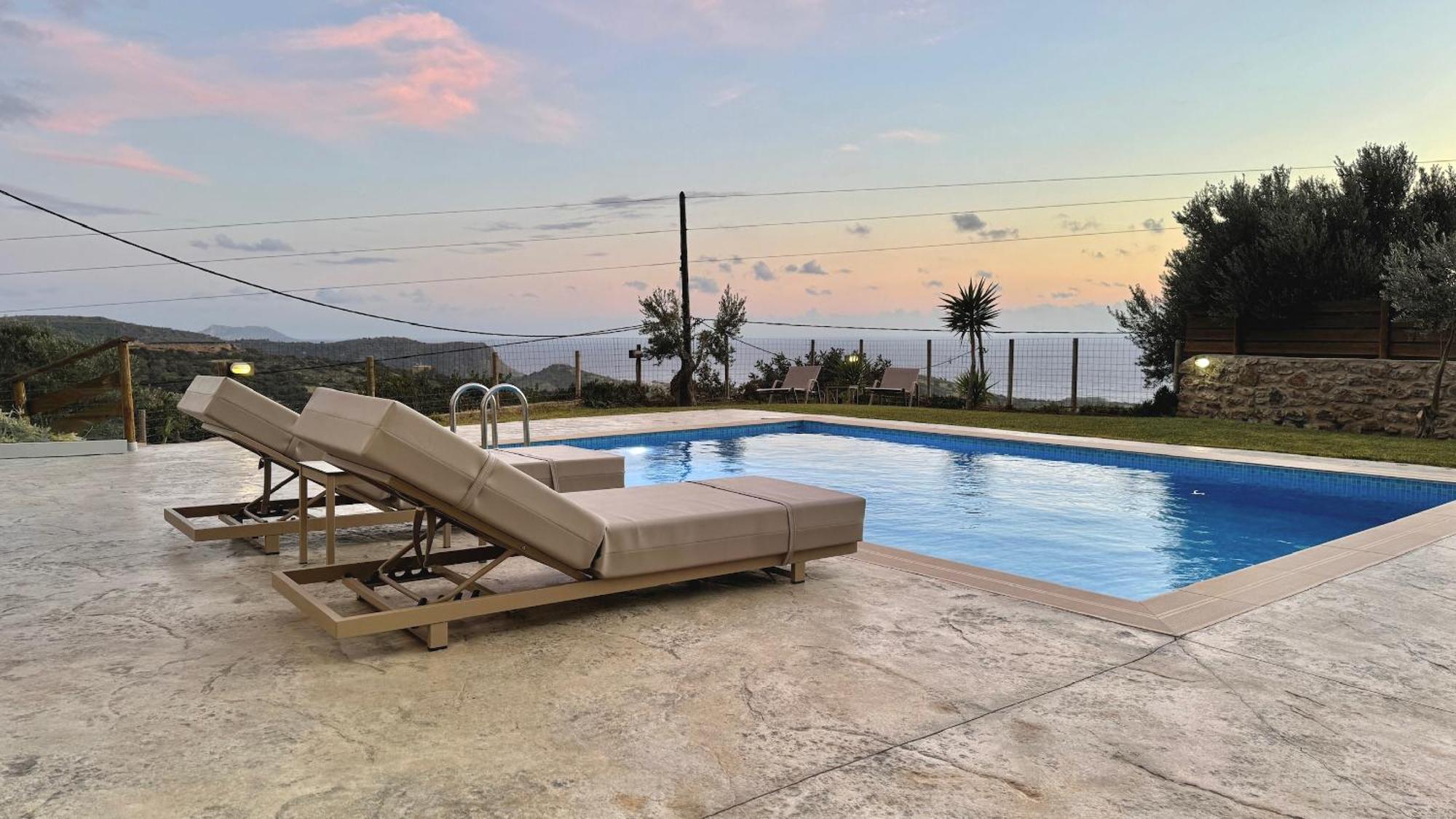 Villa Michael Triopetra Private Villa, Private Swimming Pool, Garden, Panoramic Sunset Eksteriør bilde