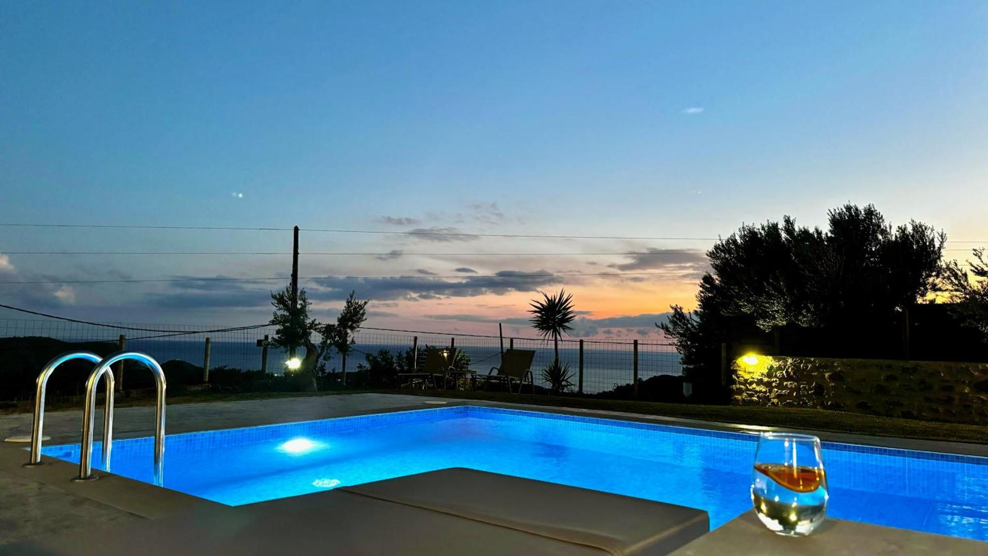 Villa Michael Triopetra Private Villa, Private Swimming Pool, Garden, Panoramic Sunset Eksteriør bilde