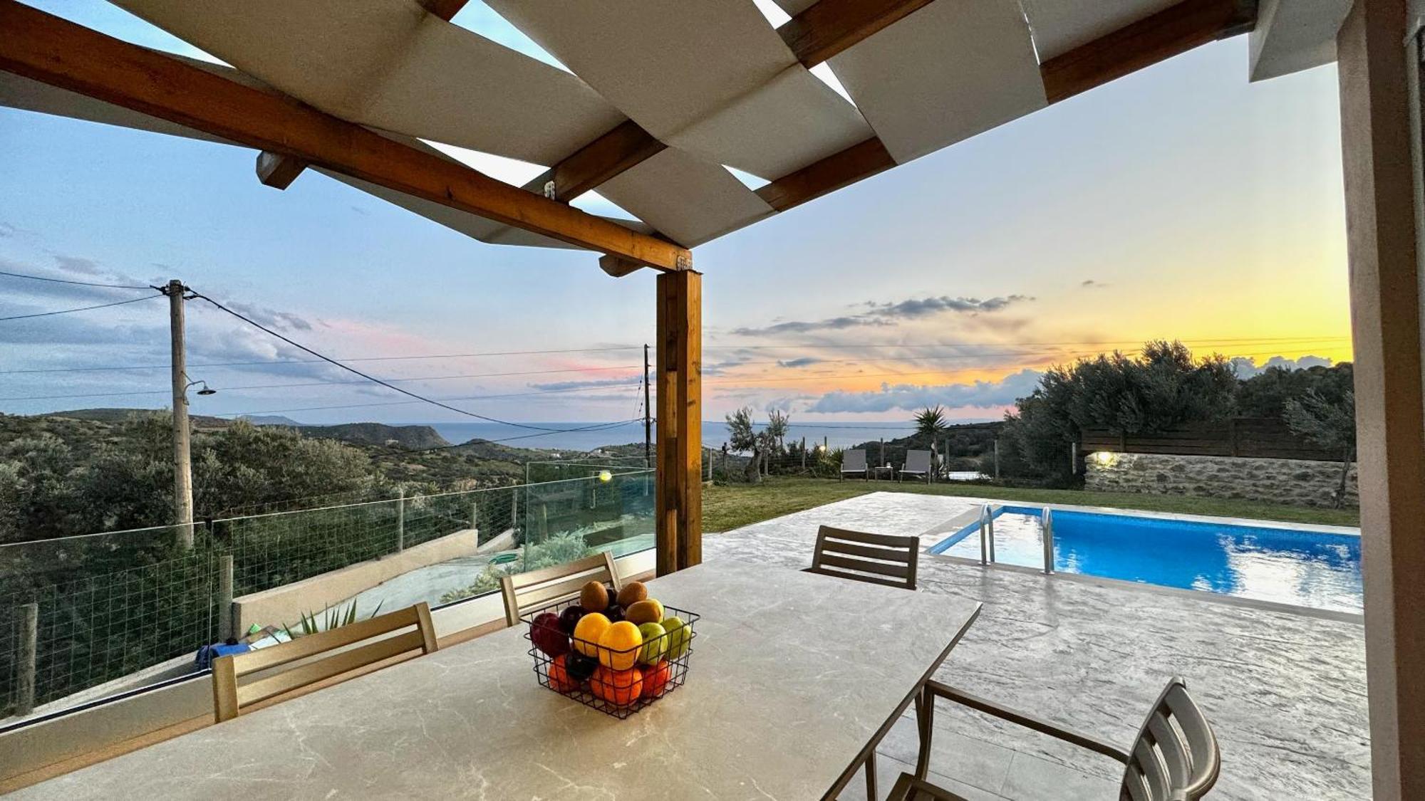 Villa Michael Triopetra Private Villa, Private Swimming Pool, Garden, Panoramic Sunset Eksteriør bilde