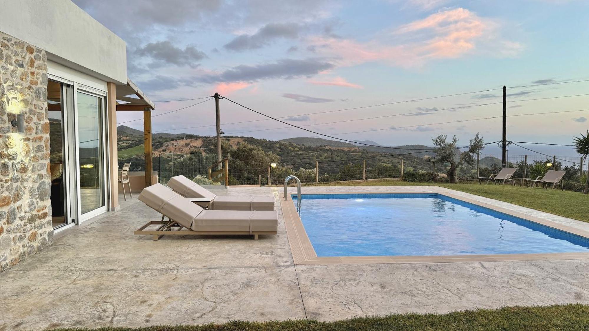 Villa Michael Triopetra Private Villa, Private Swimming Pool, Garden, Panoramic Sunset Eksteriør bilde