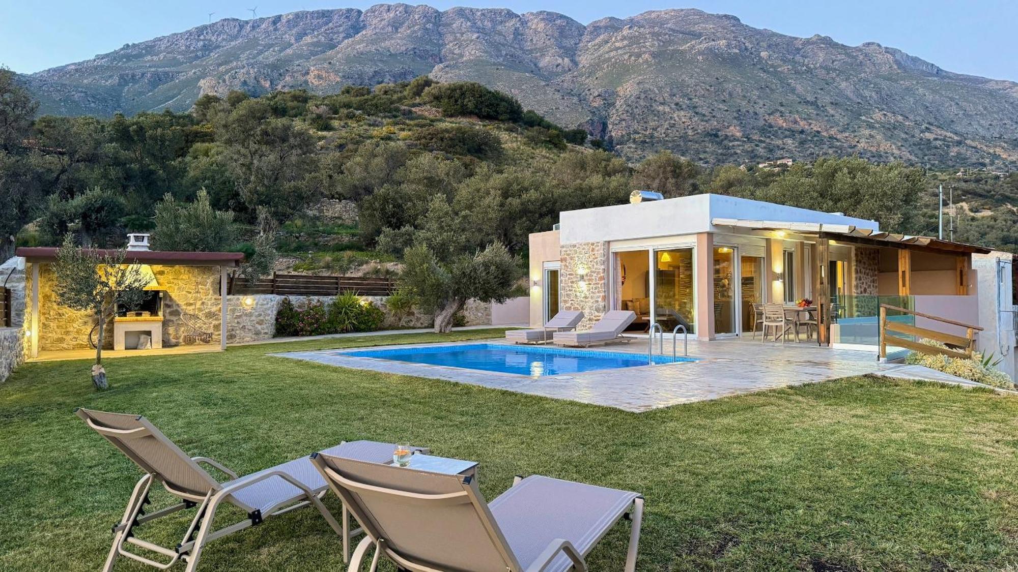 Villa Michael Triopetra Private Villa, Private Swimming Pool, Garden, Panoramic Sunset Eksteriør bilde